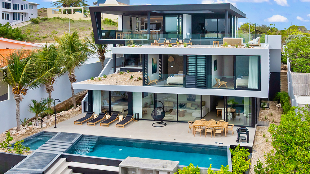 The Wave Villa Curacao - Facade aerial